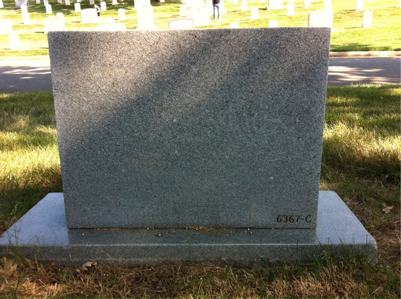 Back of headstone — Gary Armstrong