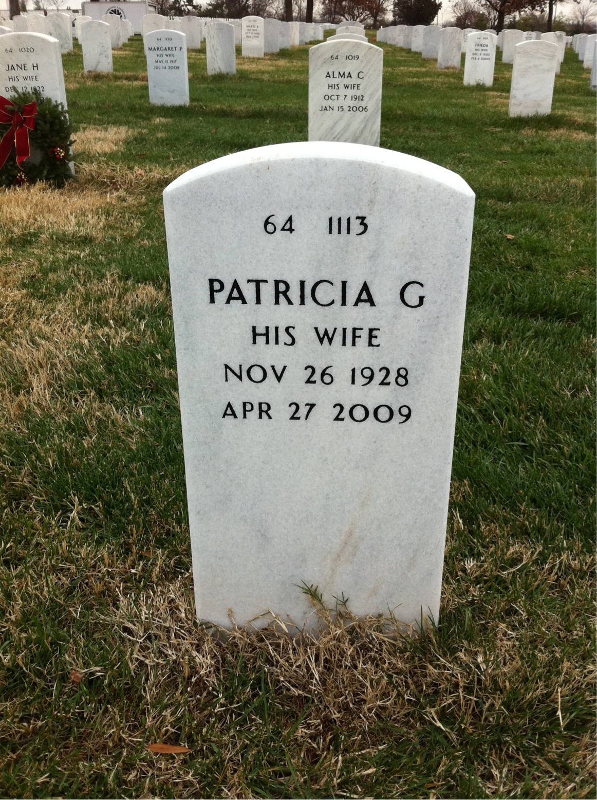 Back of headstone — John Murray