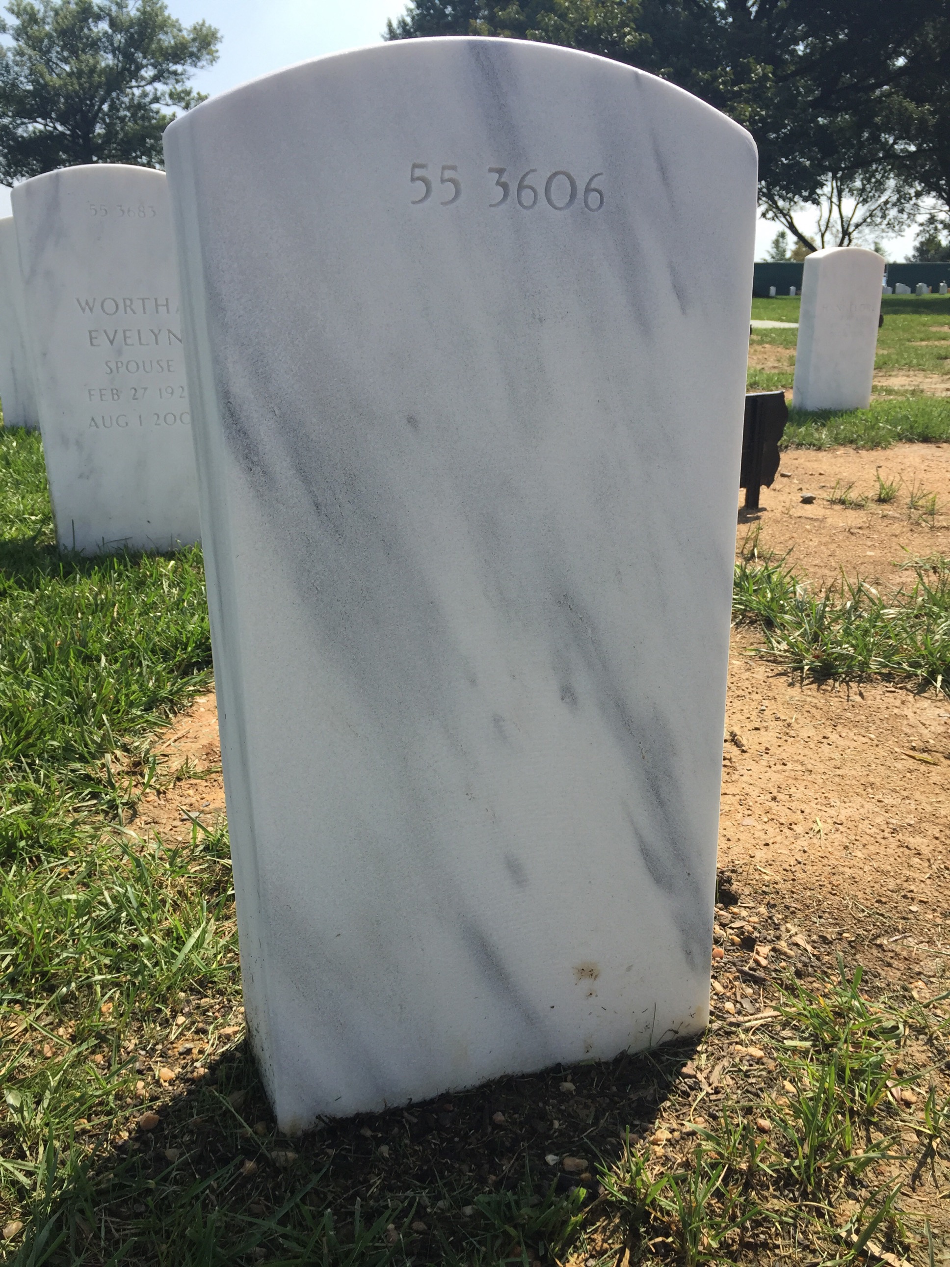 Back of headstone — James Mitchell