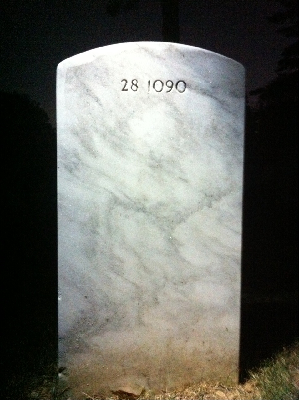 Back of headstone — Corinne Armstrong