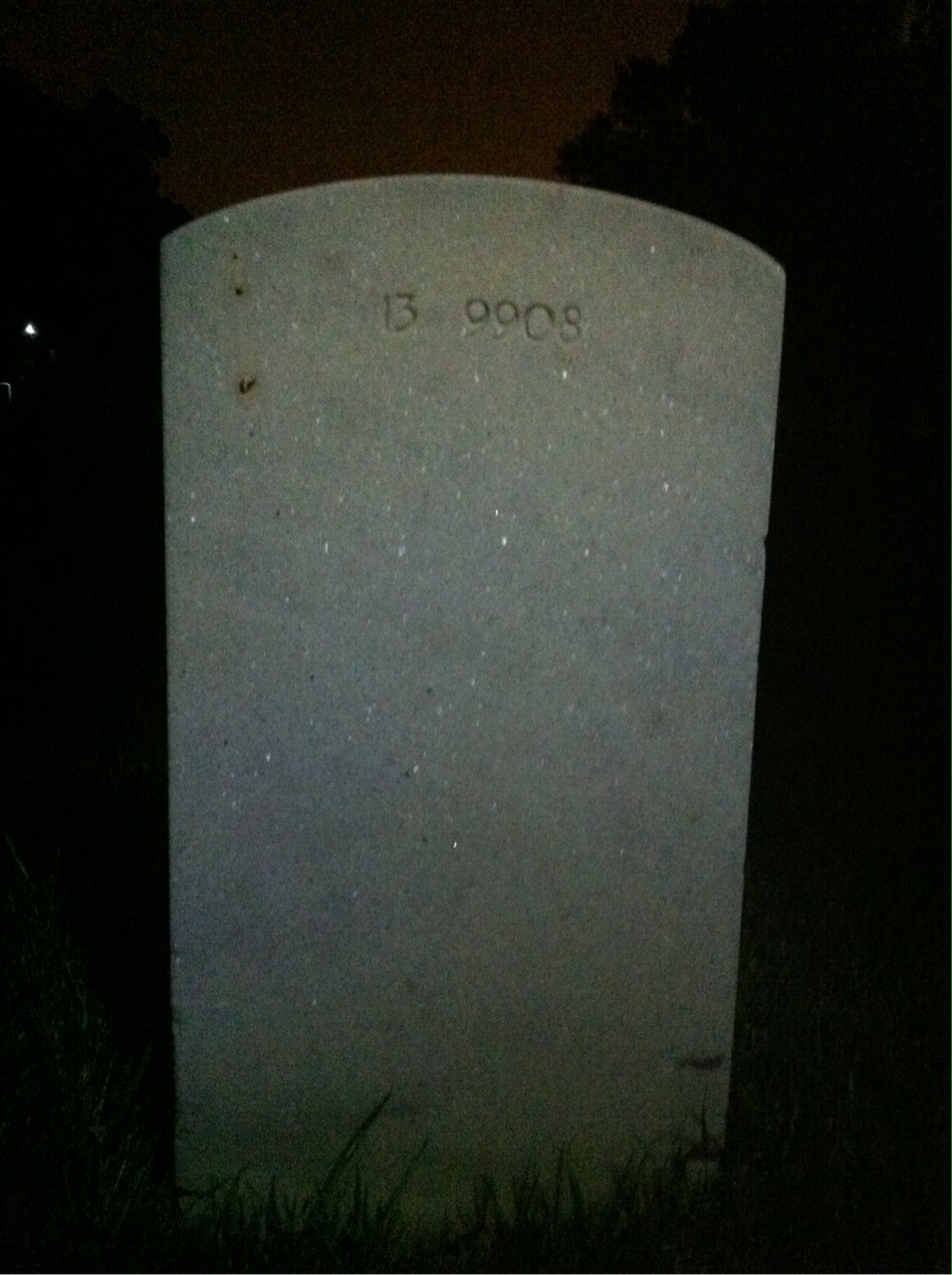 Back of headstone — John Monroe