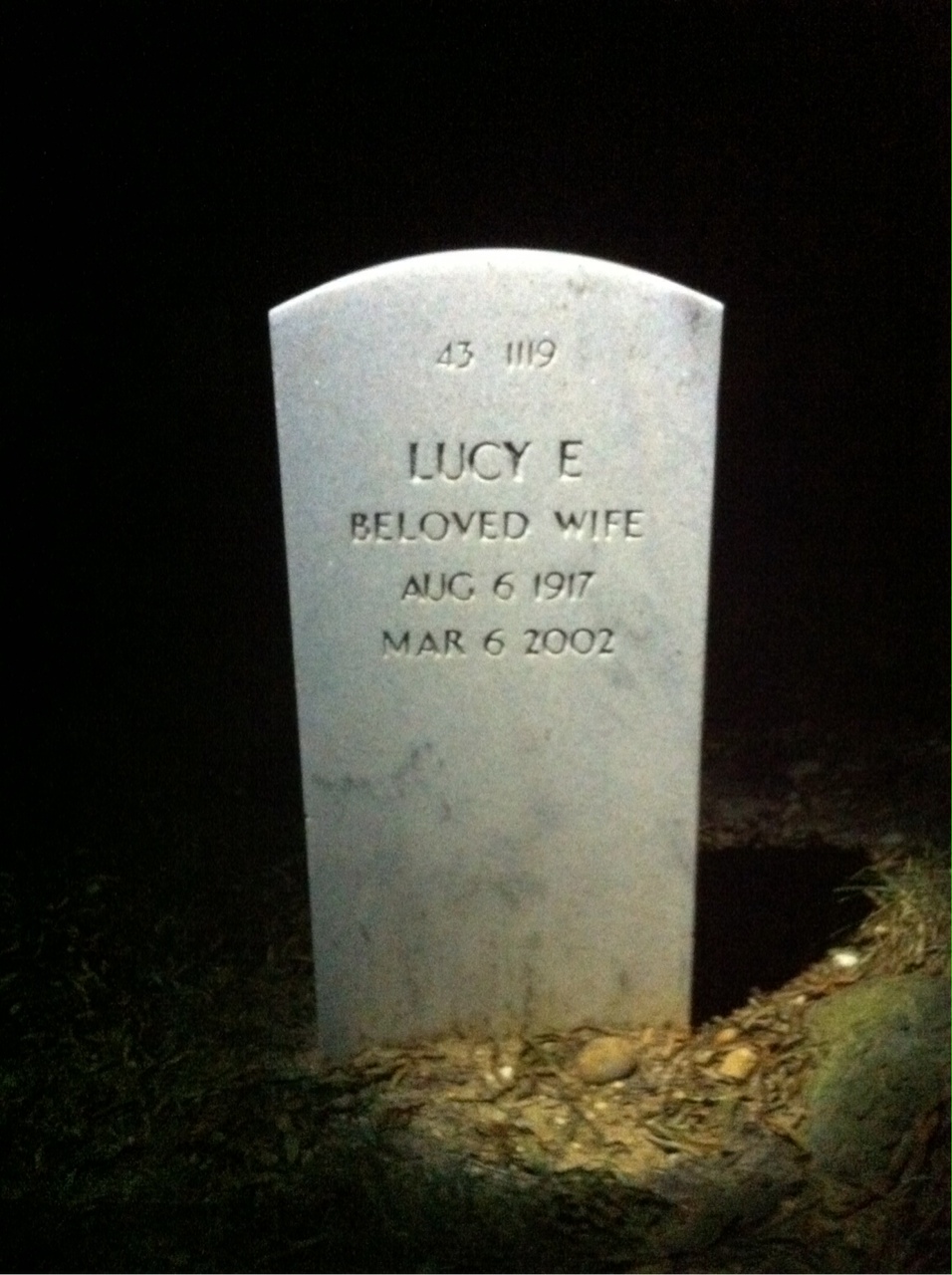Back of headstone — Willie Anderson