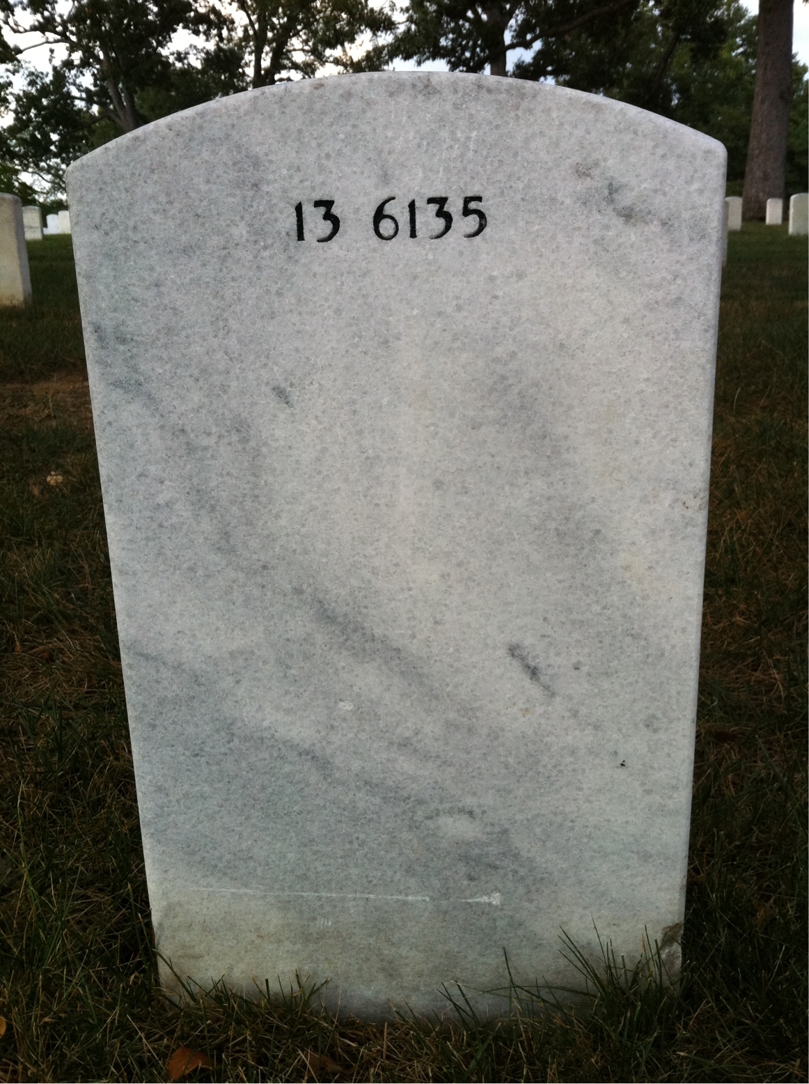 Back of headstone — Harry Monfort