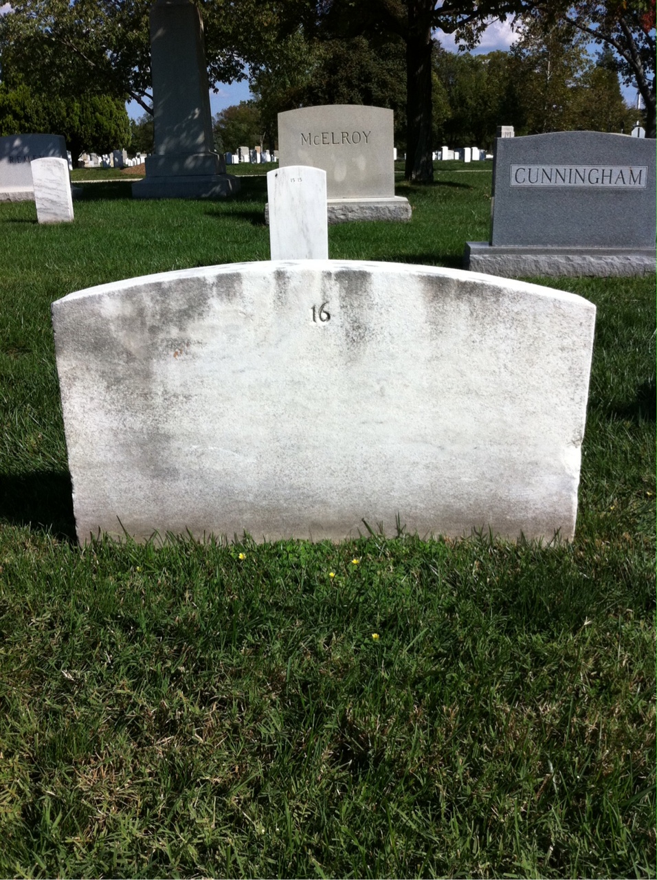 Back of headstone — Robert Baker