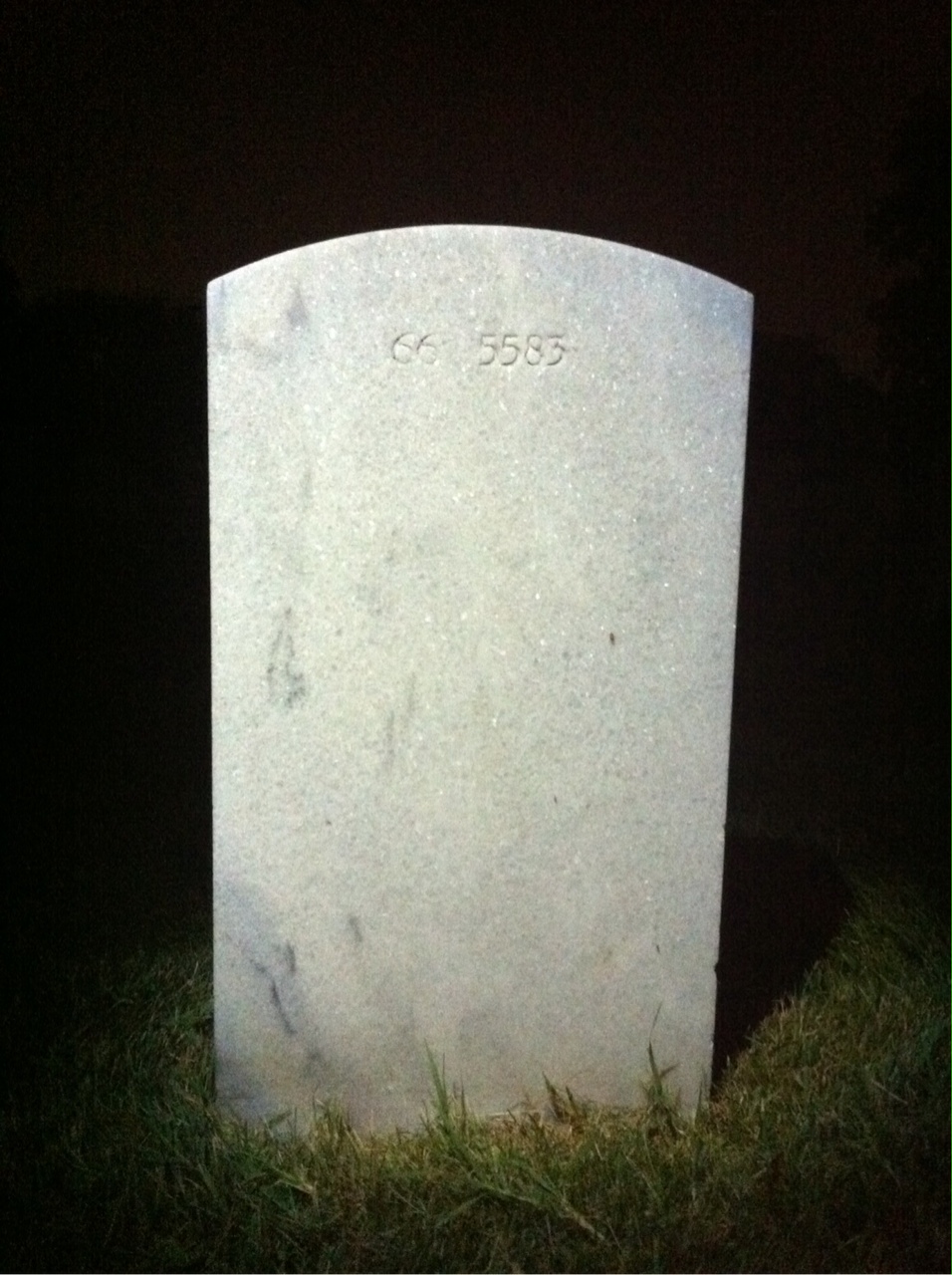 Back of headstone — John Edward Crowley