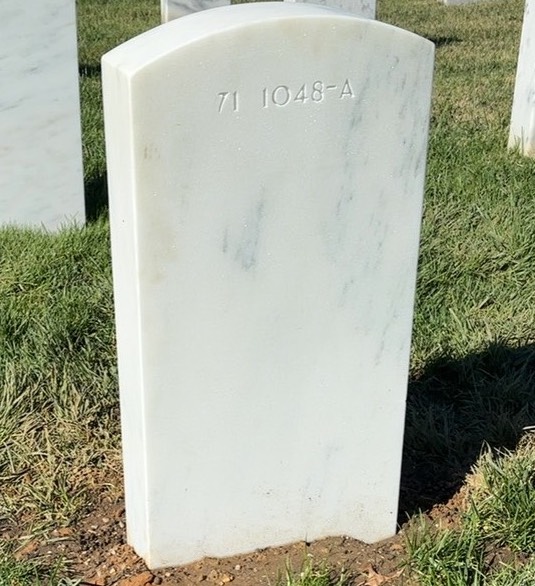 Back of headstone — Willis Charles Haycock