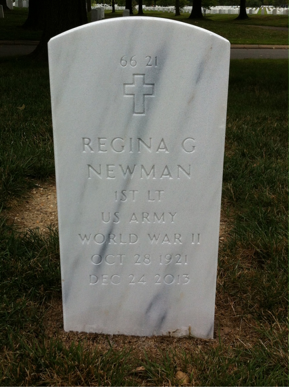 Back of headstone — John Newman