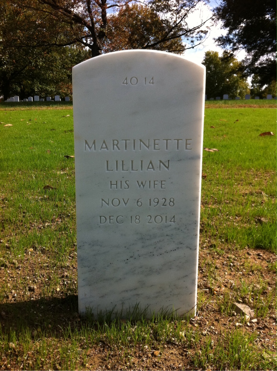 Back of headstone — Leonard Rausch