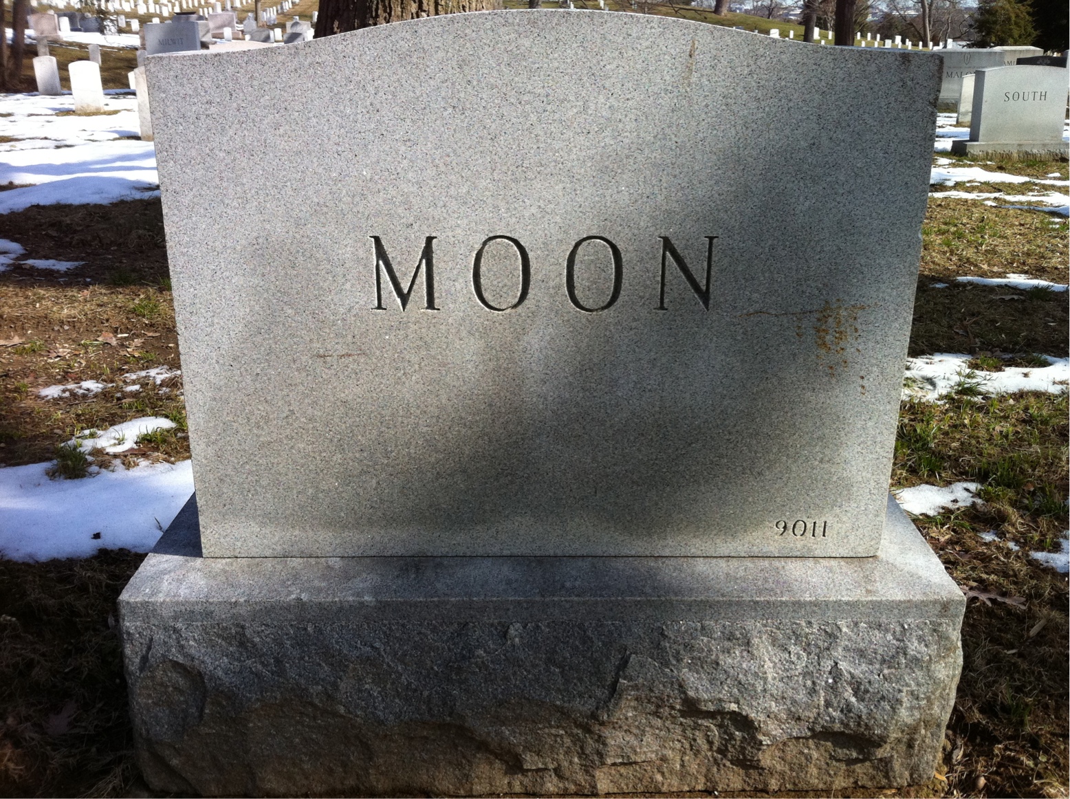 Back of headstone — Elizabeth Moon