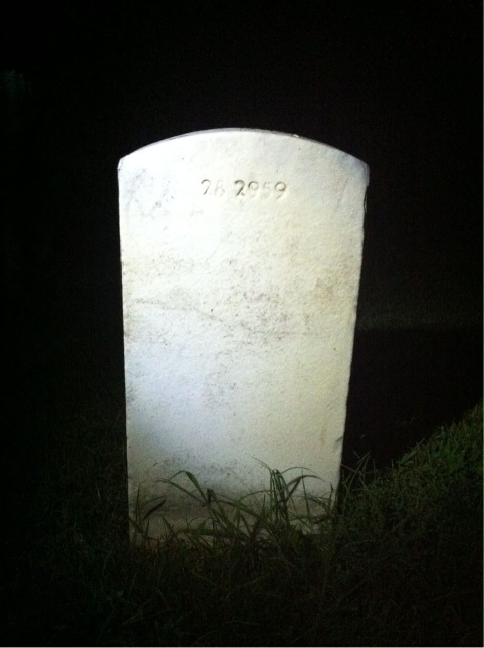 Back of headstone — Clayton Bacher