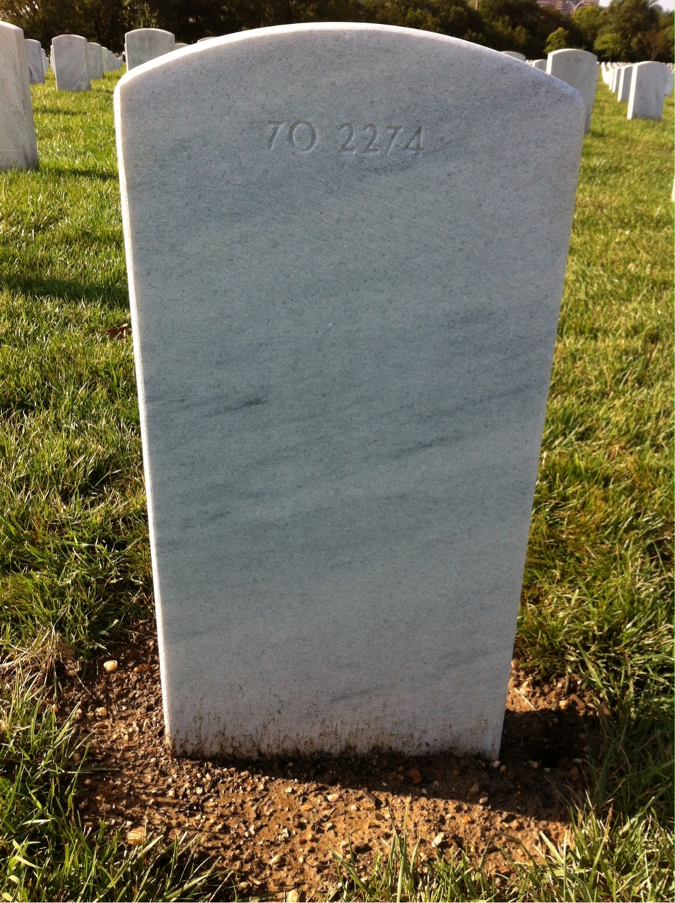 Back of headstone — Joseph Matthew Larson