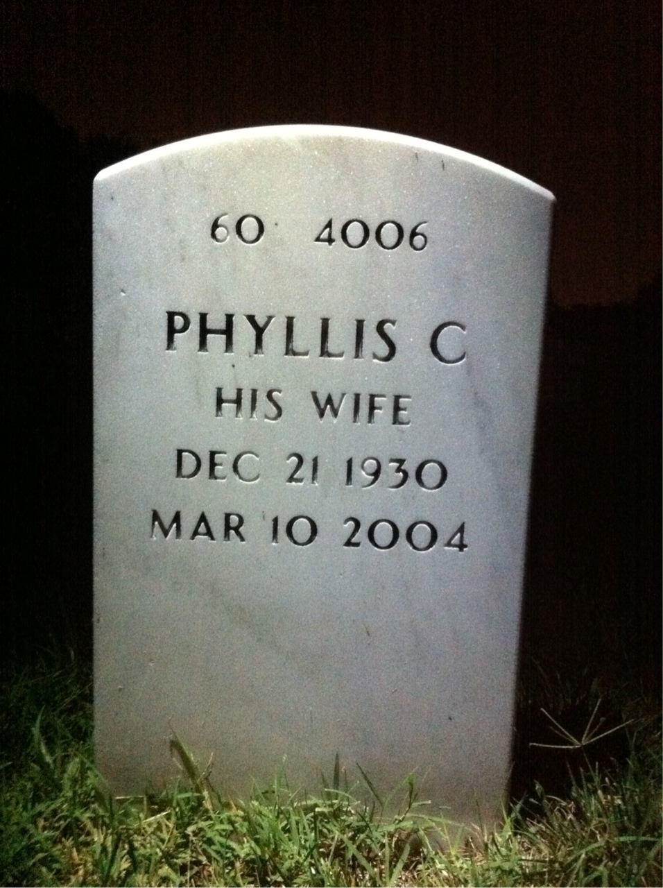 Back of headstone — Paul Butcher
