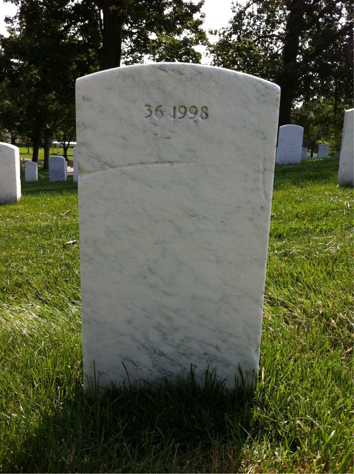 Back of headstone — Andrew Corbin