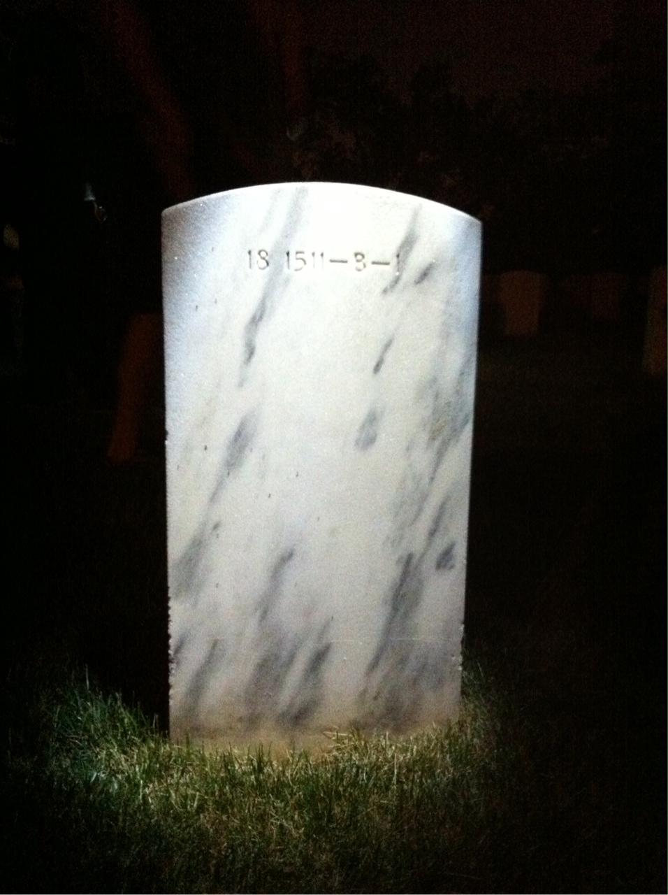 Back of headstone — Harry Arbogast