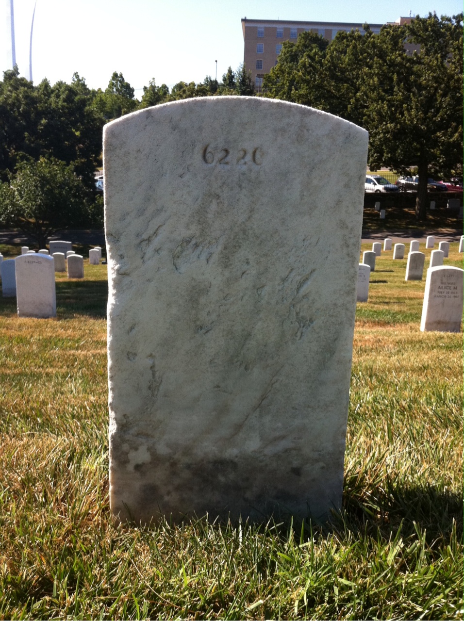 Back of headstone — Homa Morris