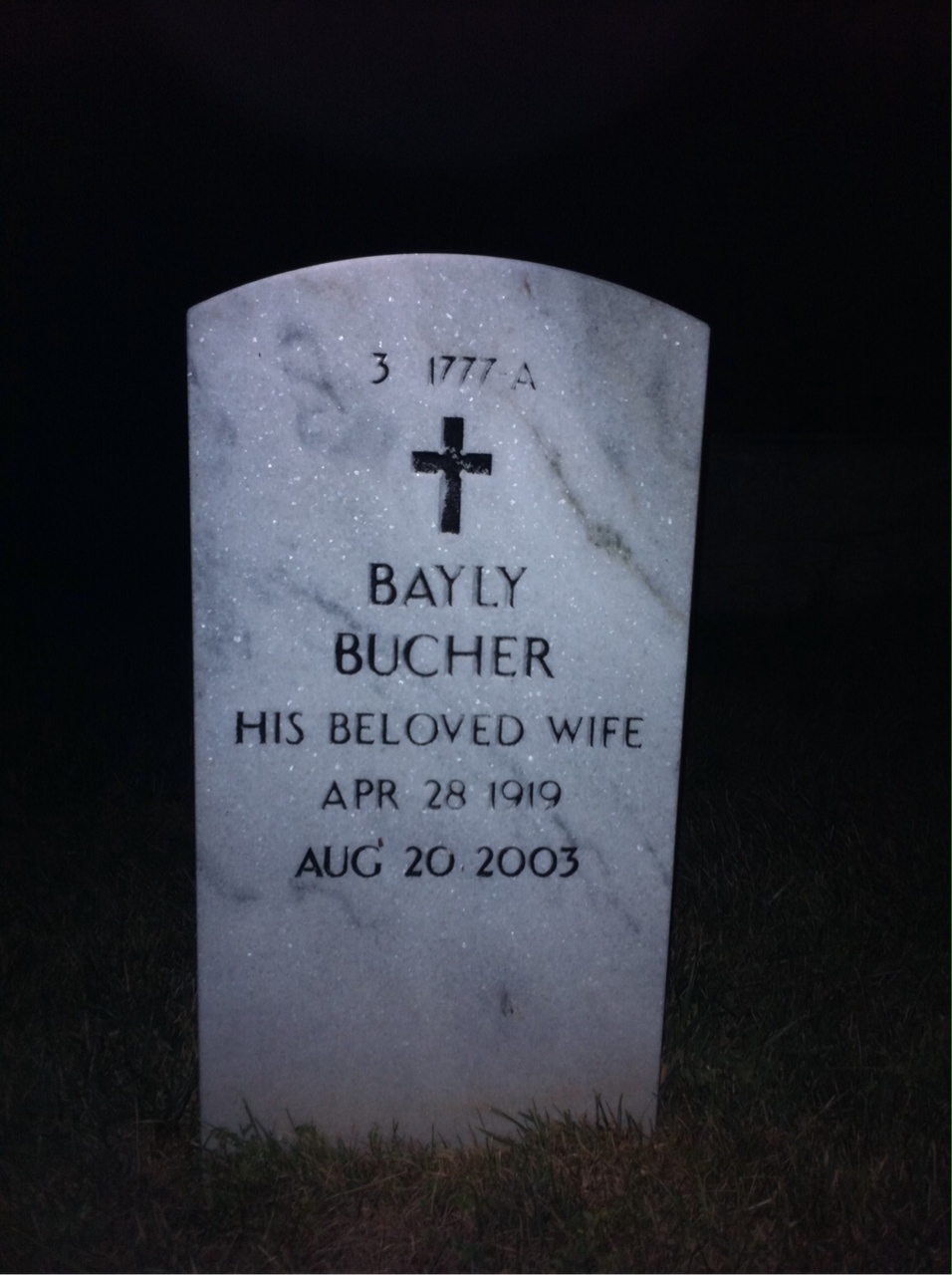 Back of headstone — Ferdinand Unger