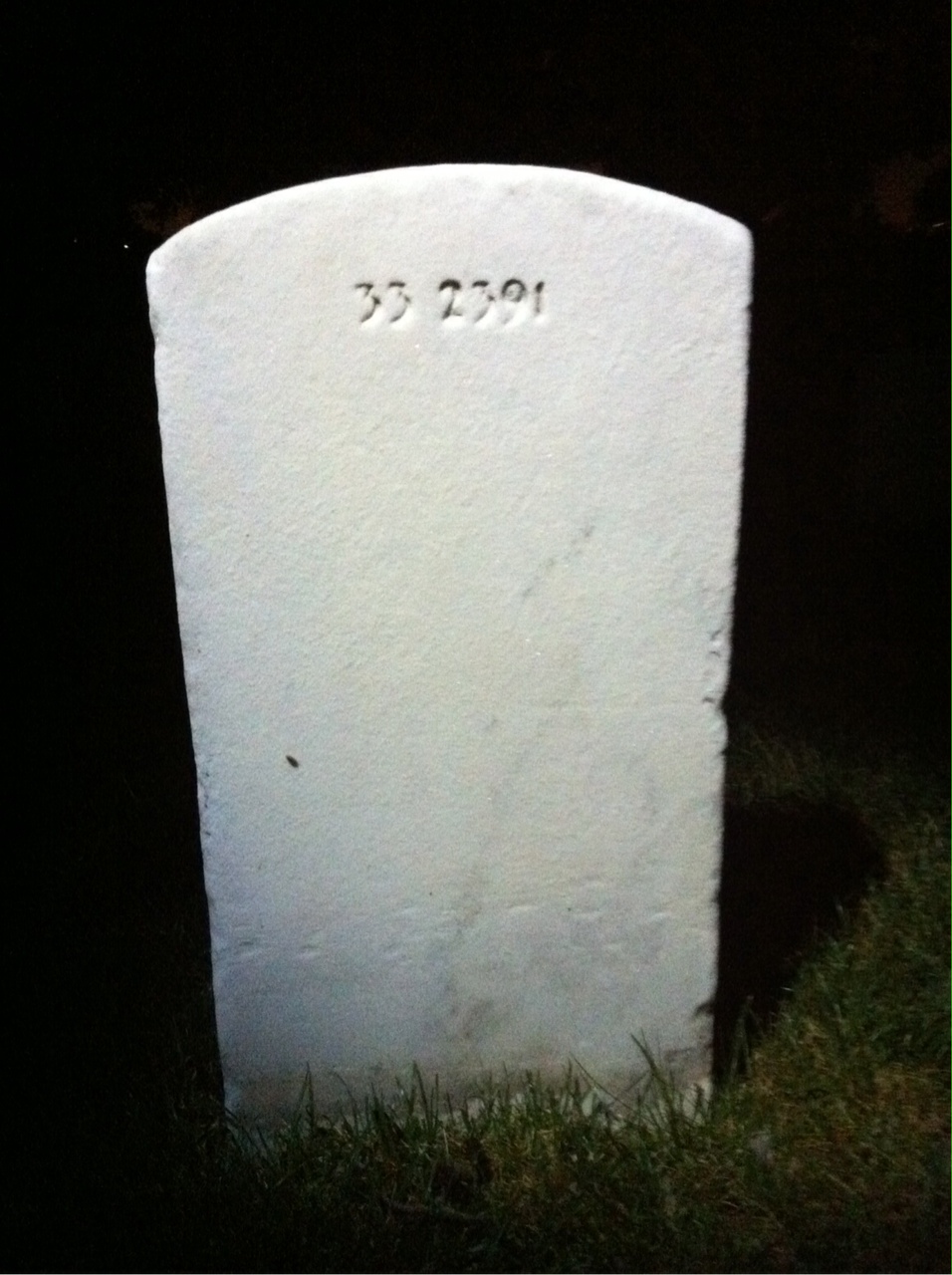 Back of headstone — William M Ryan