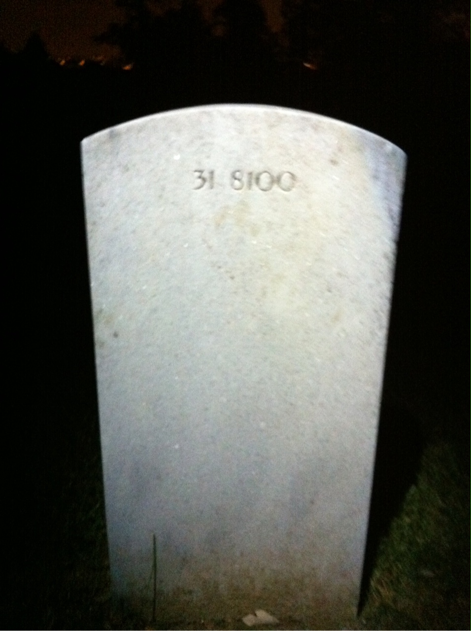 Back of headstone — Alfred Bahr
