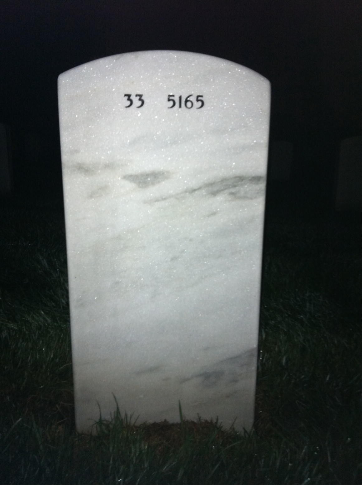 Back of headstone — Francis Farrell