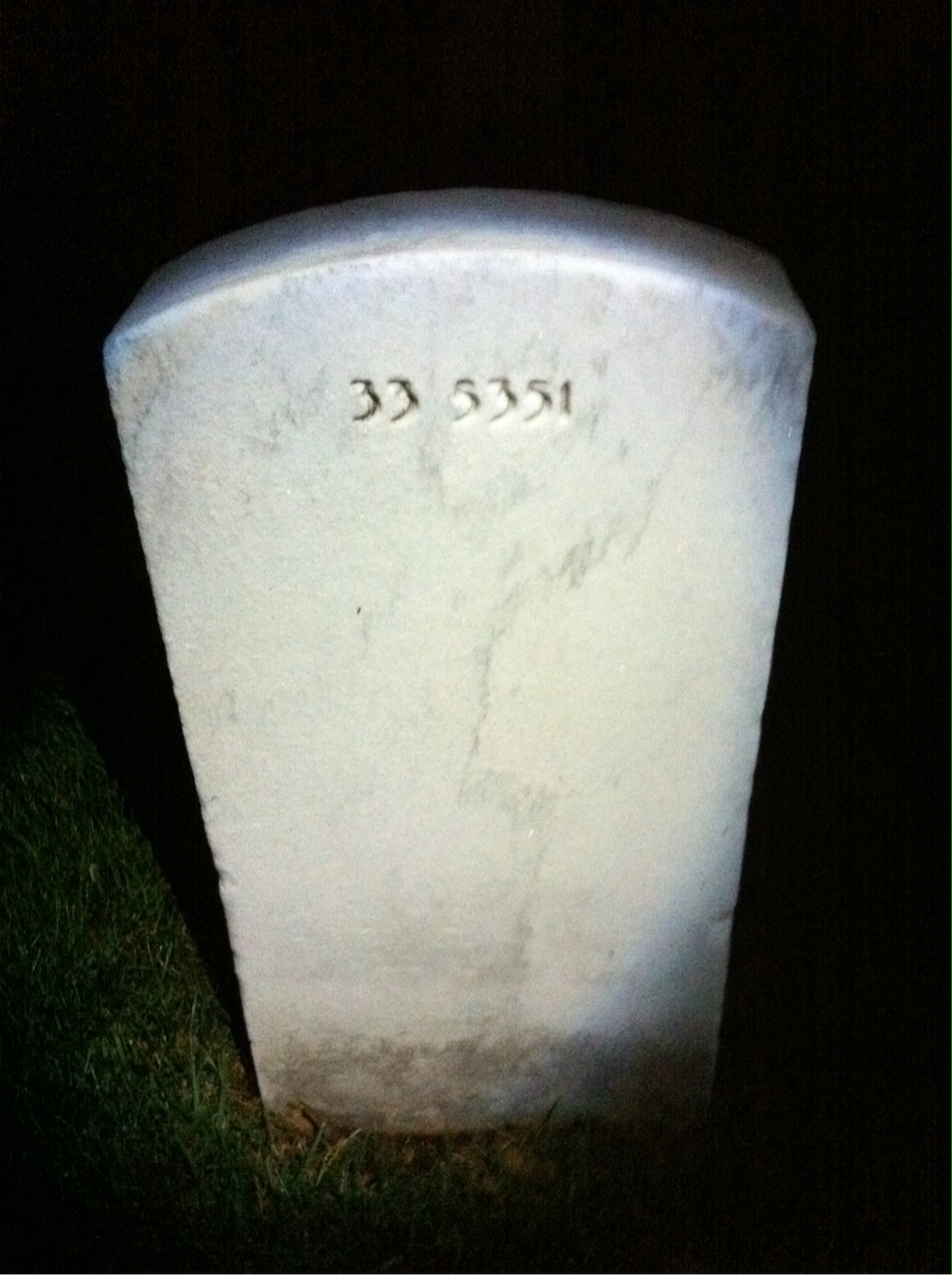 Back of headstone — John Murphy