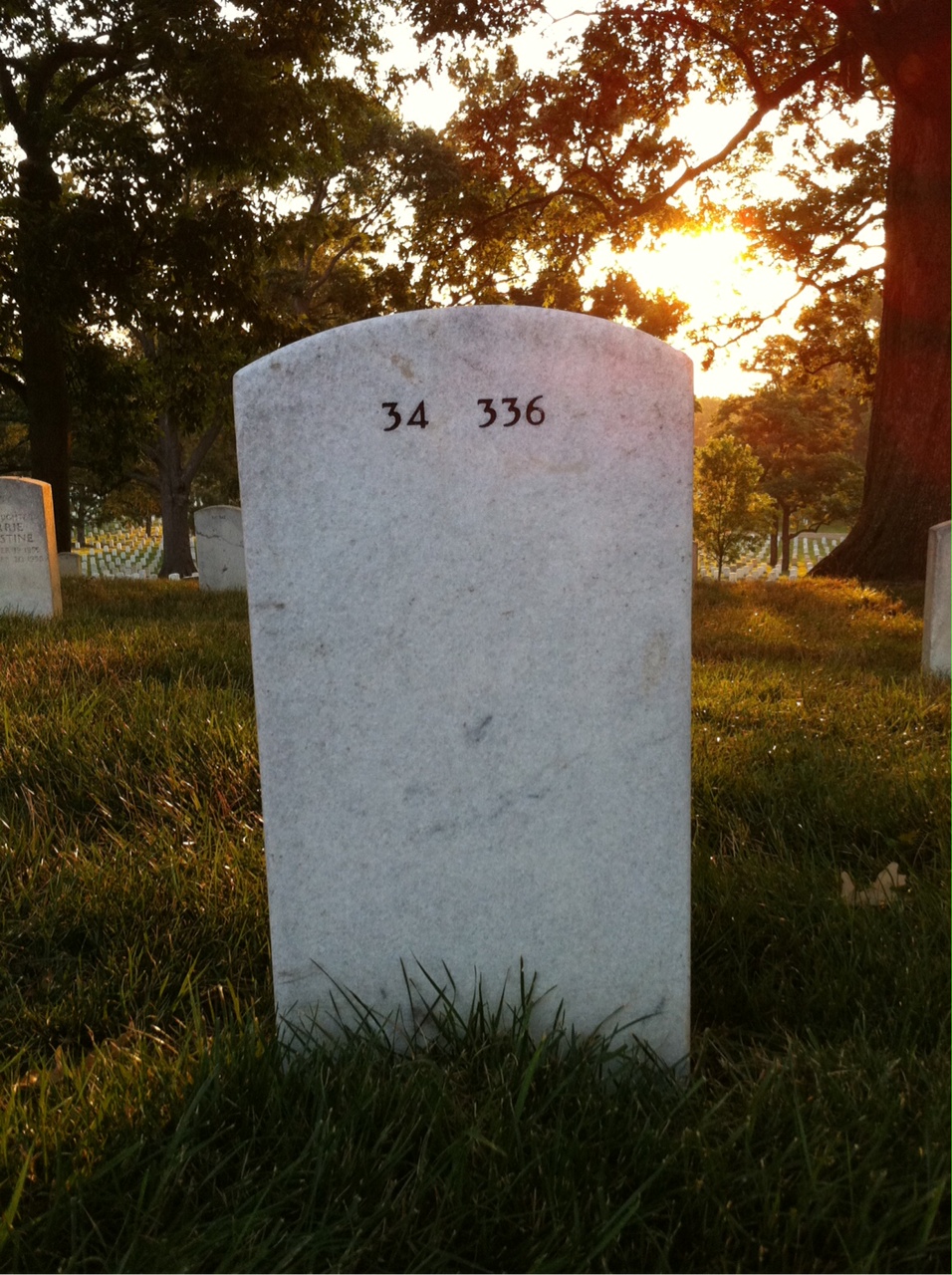 Back of headstone — Frederic Boots