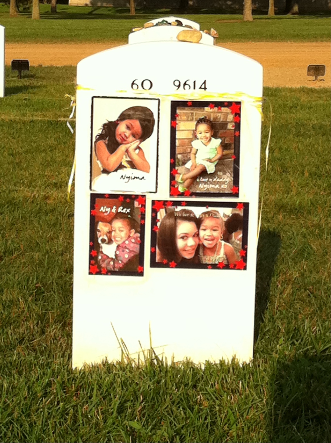 Back of headstone — Quadi Shareem Hudgins