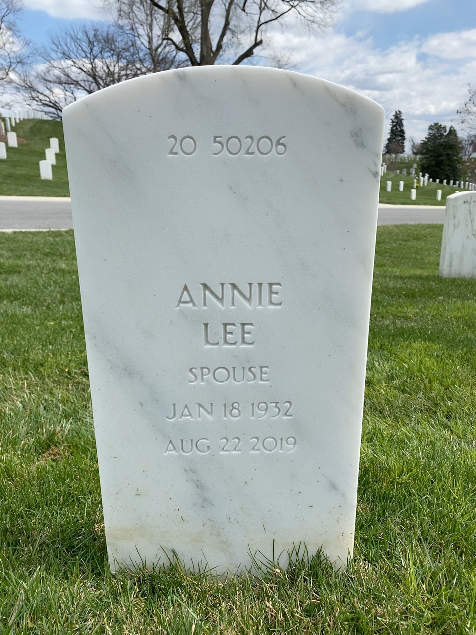 Back of headstone — William W Greiner