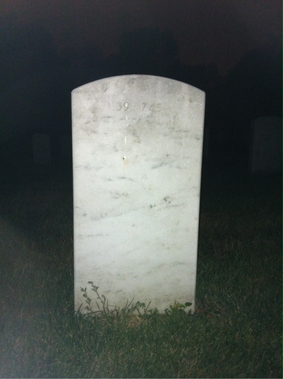 Back of headstone — Carl Andrews