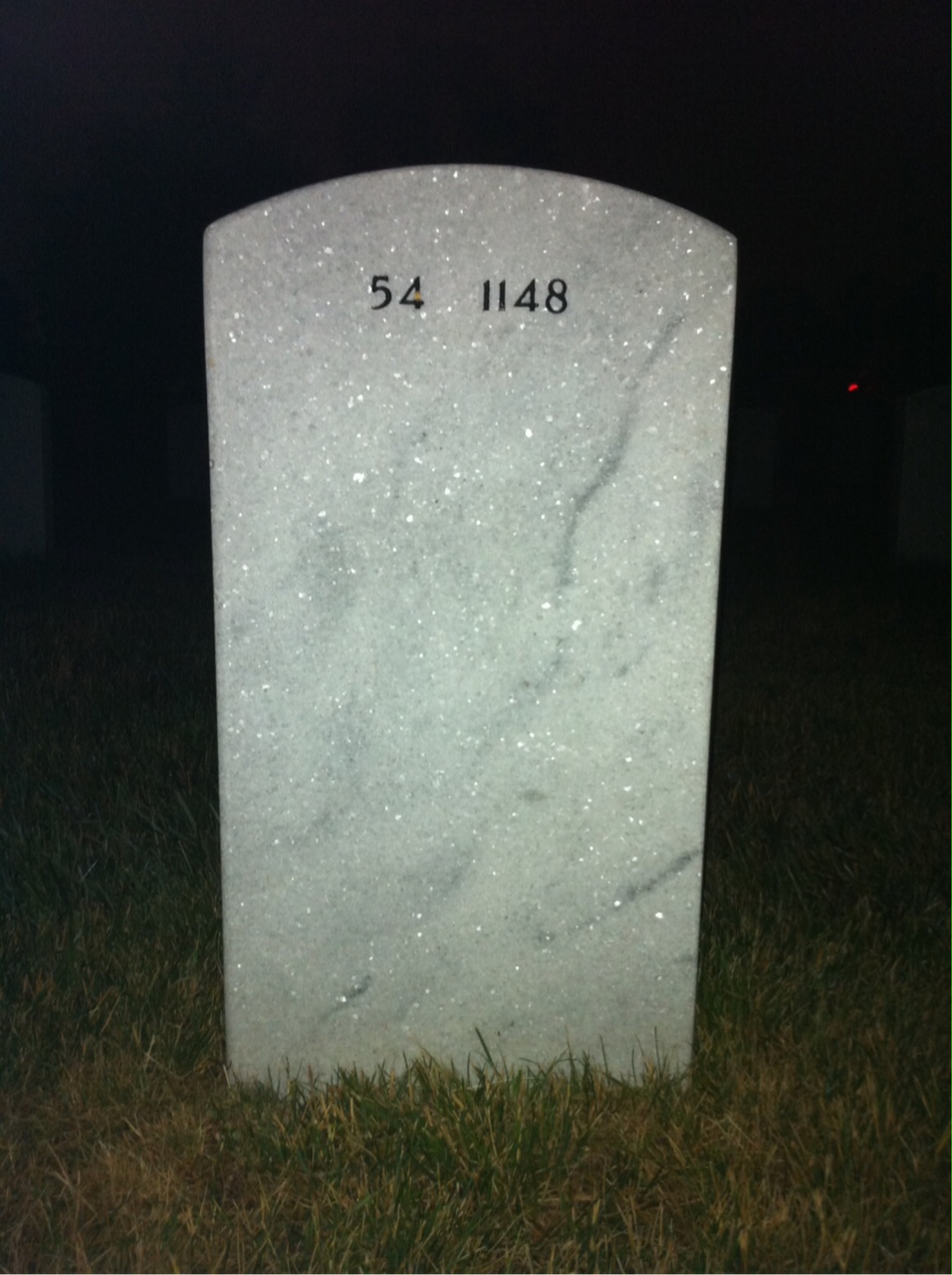 Back of headstone — John Newman
