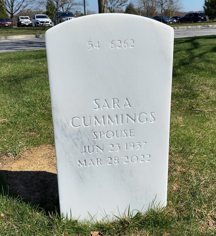 Back of headstone — Richard Snodgrass