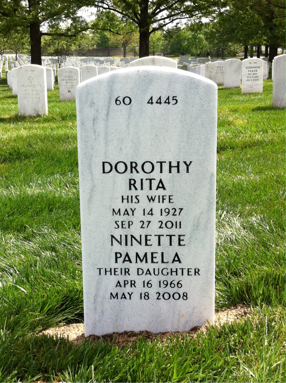 Back of headstone — William Spinrad
