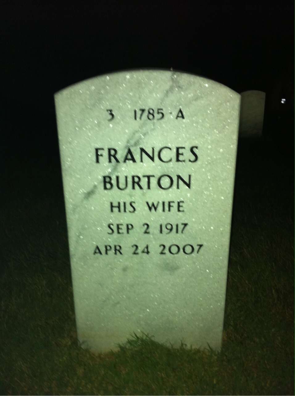Back of headstone — Robert Wyckoff