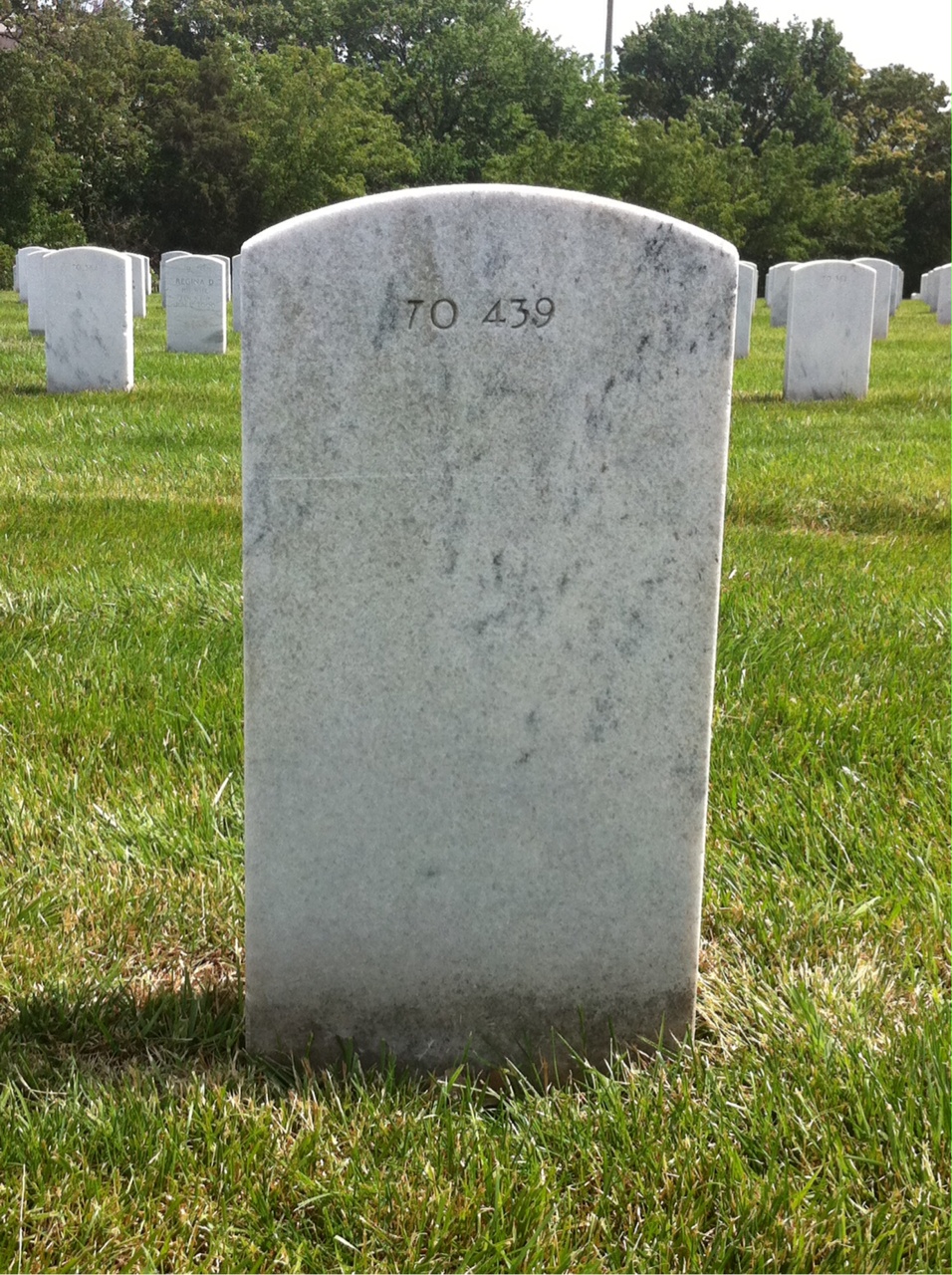 Back of headstone — Sam Barres