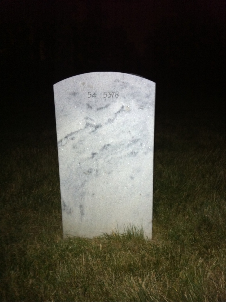 Back of headstone — Thomas W Reilly