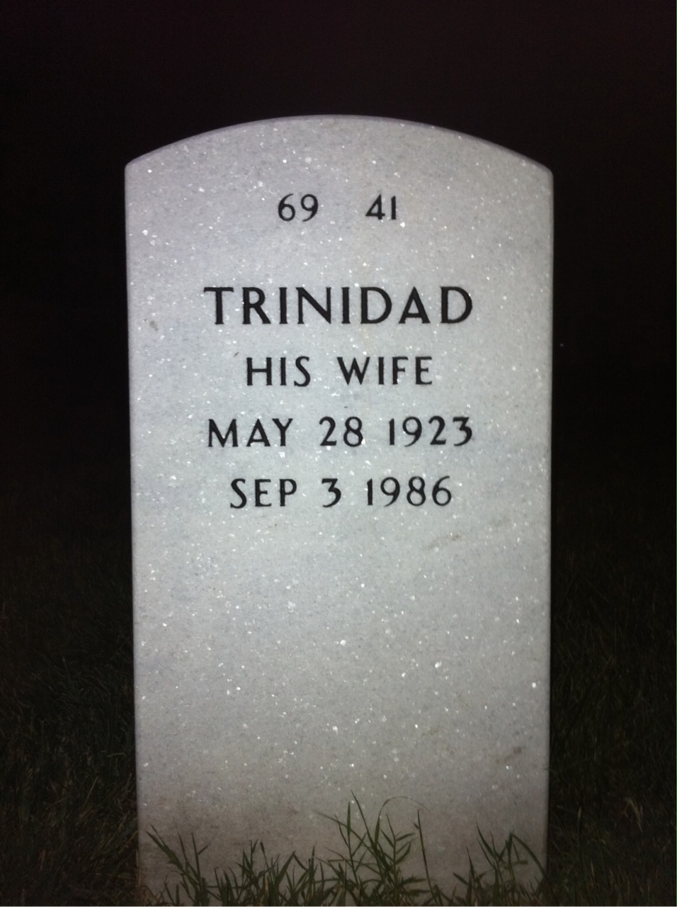 Back of headstone — William Korka