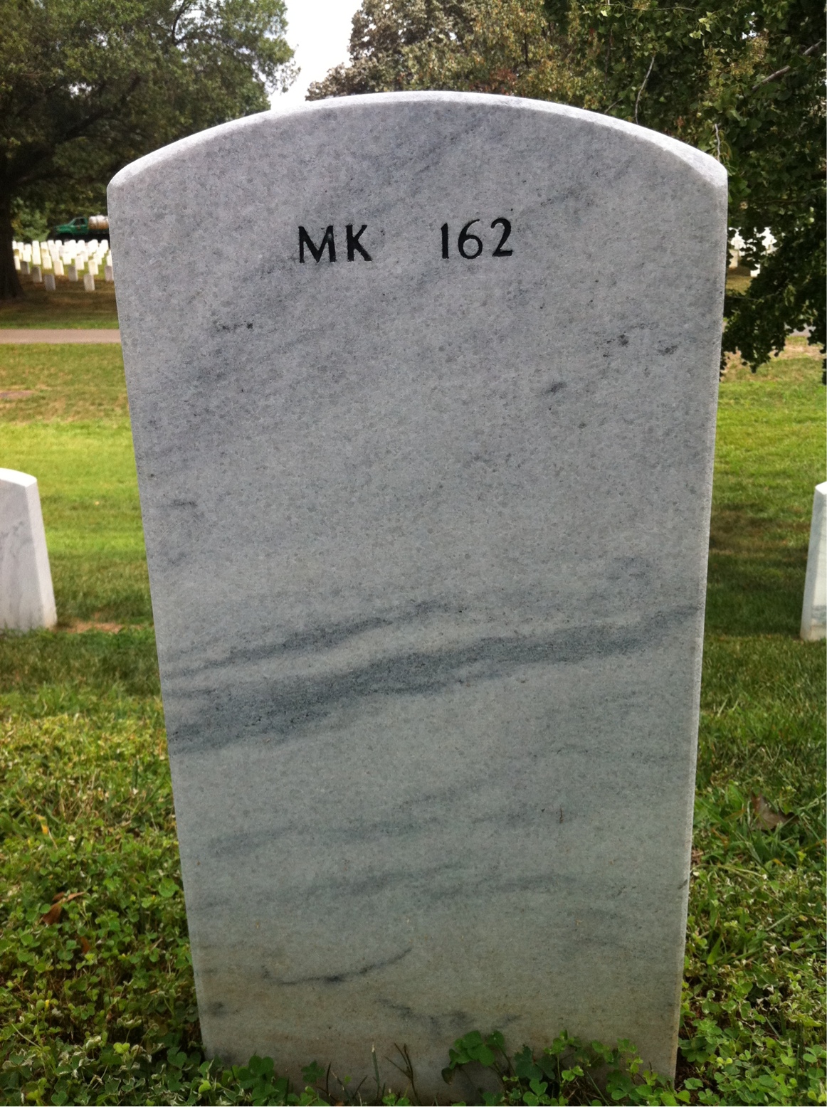 Back of headstone — Frank Langdon