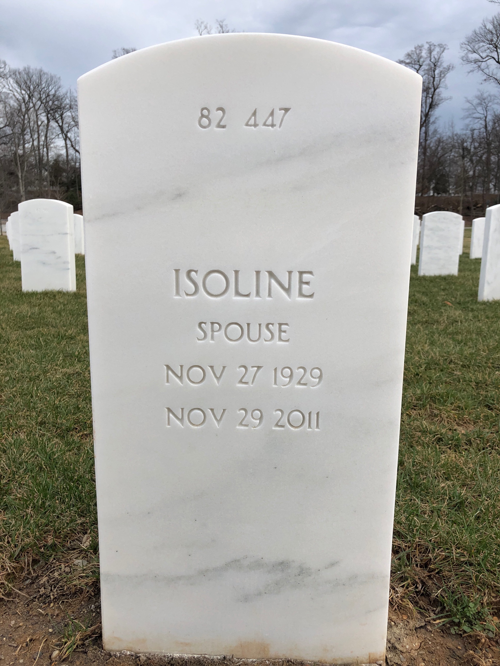 Back of headstone — George Mills