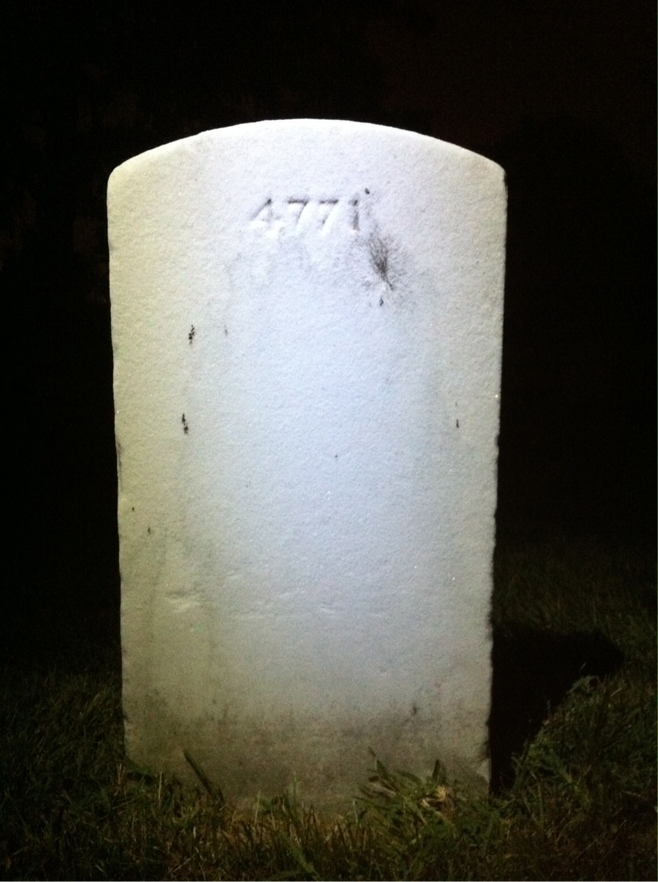 Back of headstone — John Moriarty