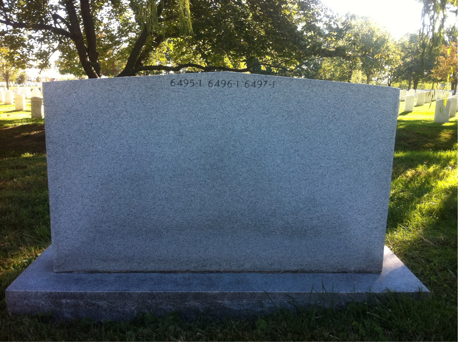 Back of headstone — Francis Boulay