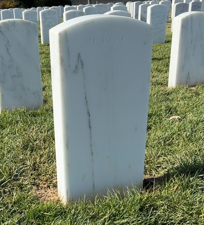 Back of headstone — Augusto Moreno