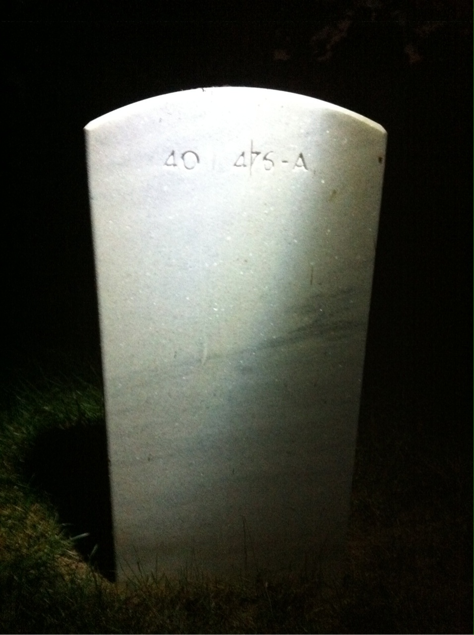 Back of headstone — Terry Lee Thompson