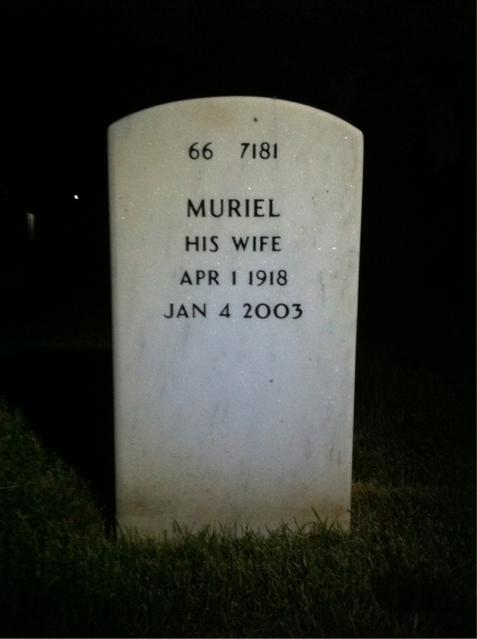 Back of headstone — George Connaughton