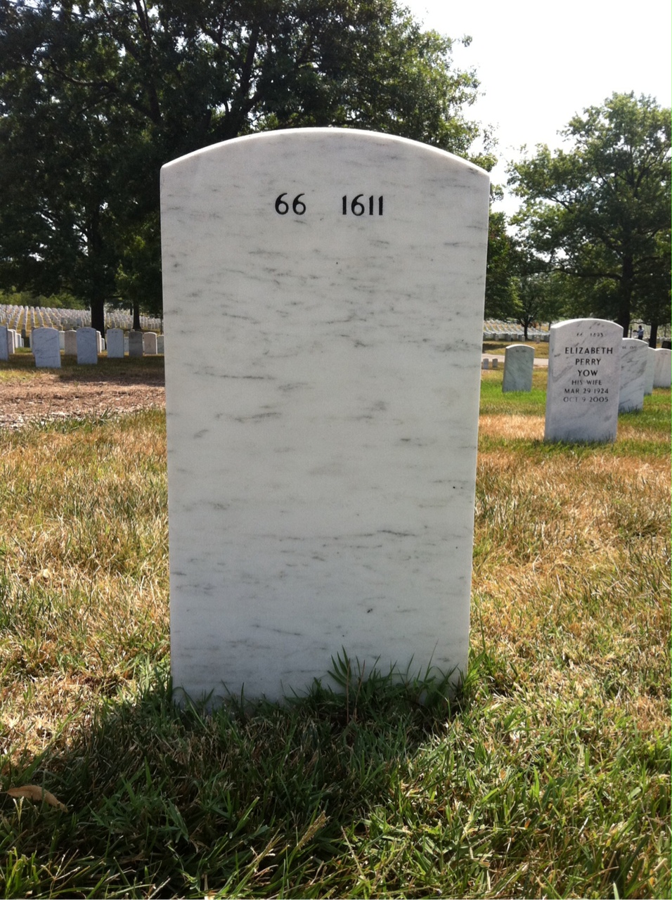 Back of headstone — Webb Trammell