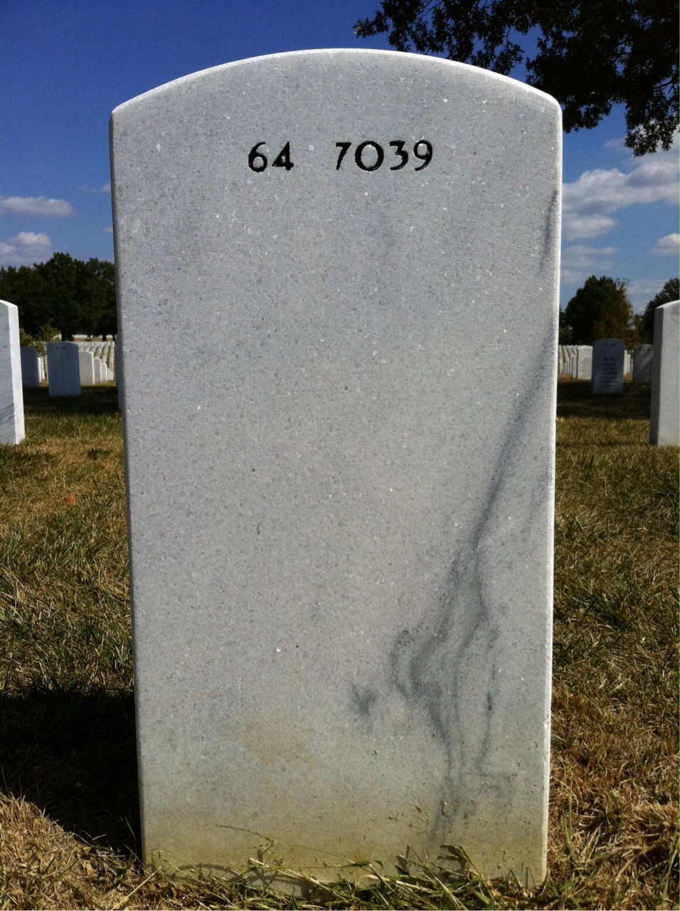 Back of headstone — Edwin Moise