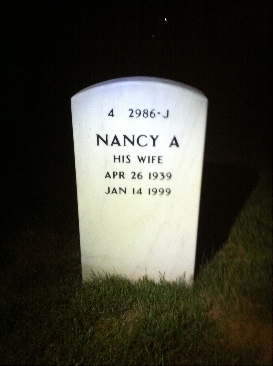 Back of headstone — Richard Housh