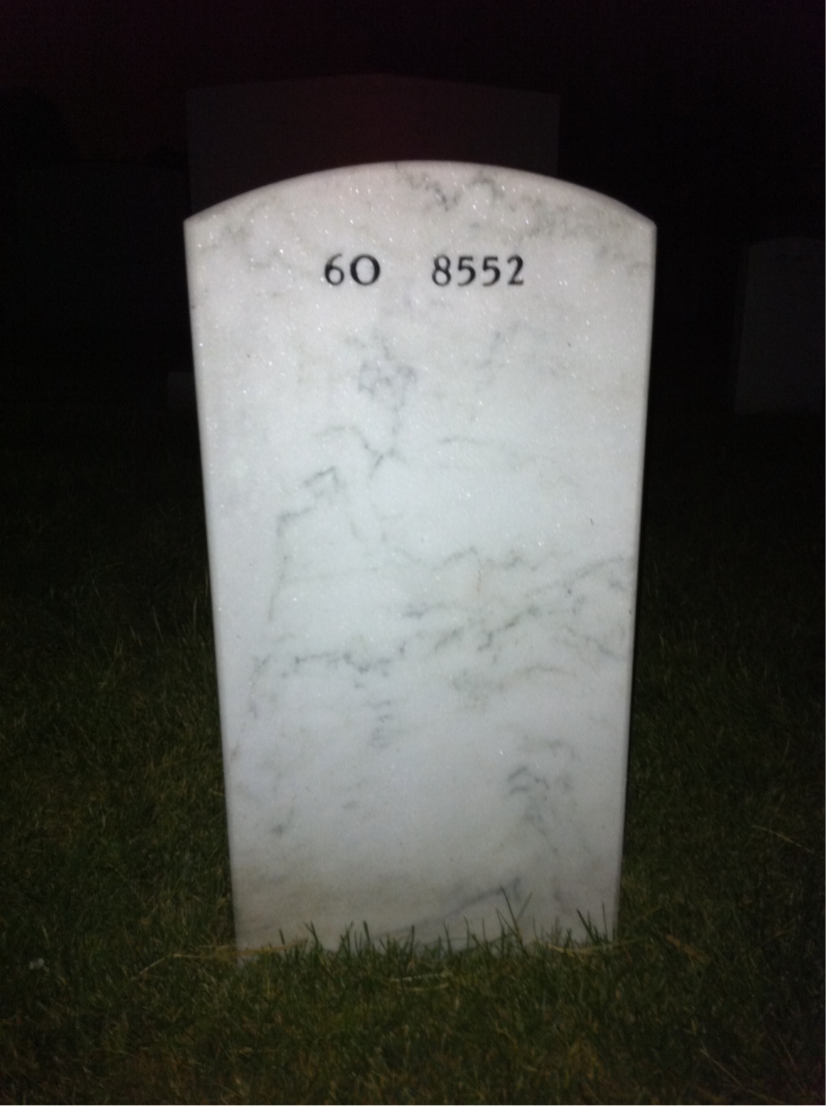 Back of headstone — Perry Jefferson