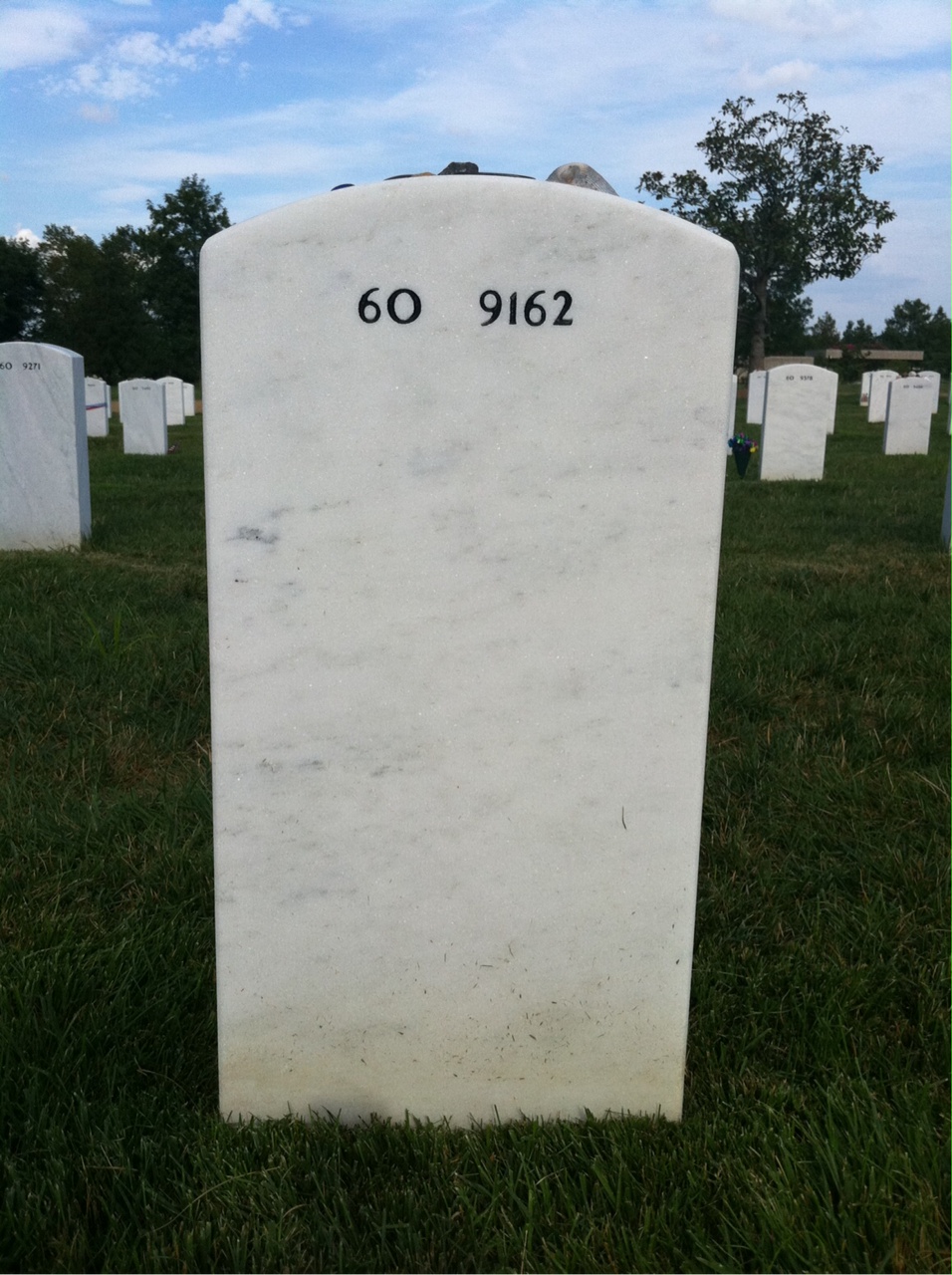 Back of headstone — Richard James Tieman