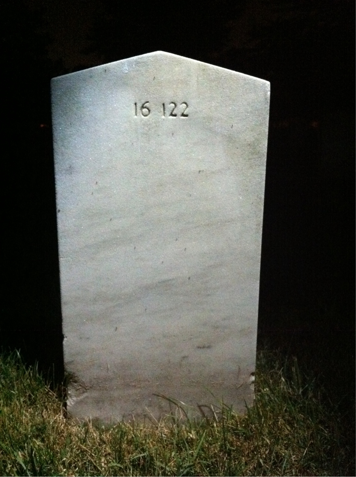 Back of headstone — J Cox