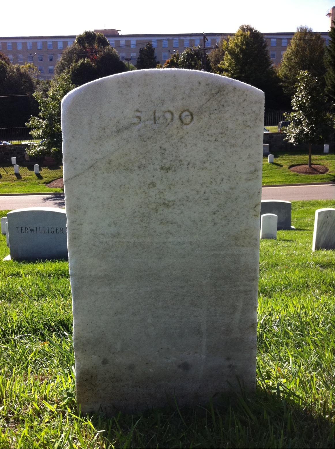 Back of headstone — John Brice