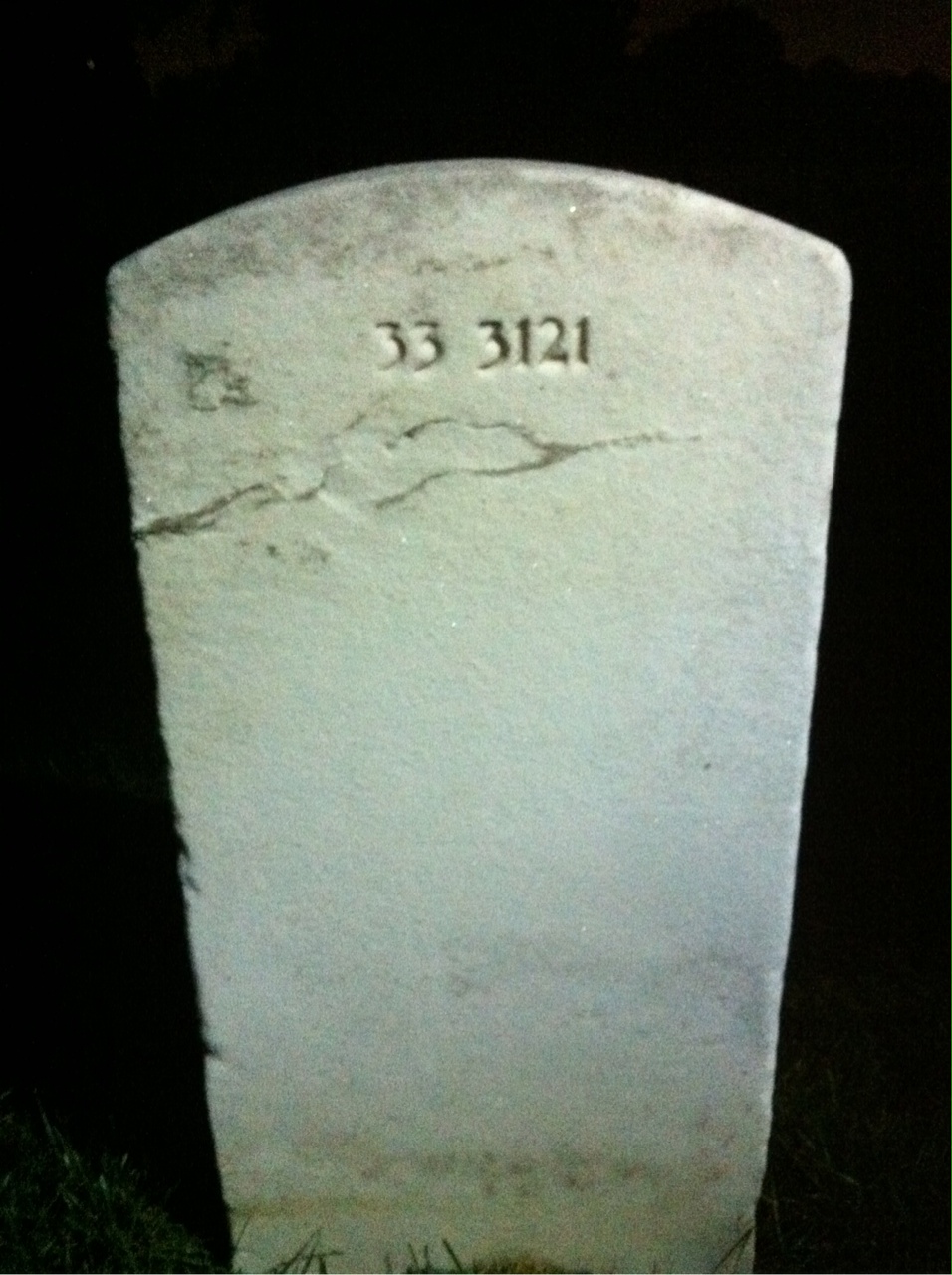 Back of headstone — George Morris